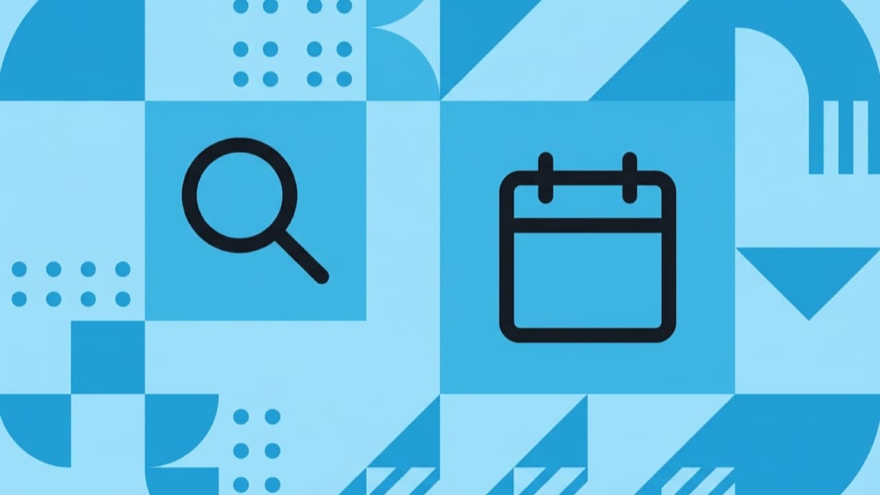 Flat geometric illustration about monthly changes to Google AI Overviews in search results