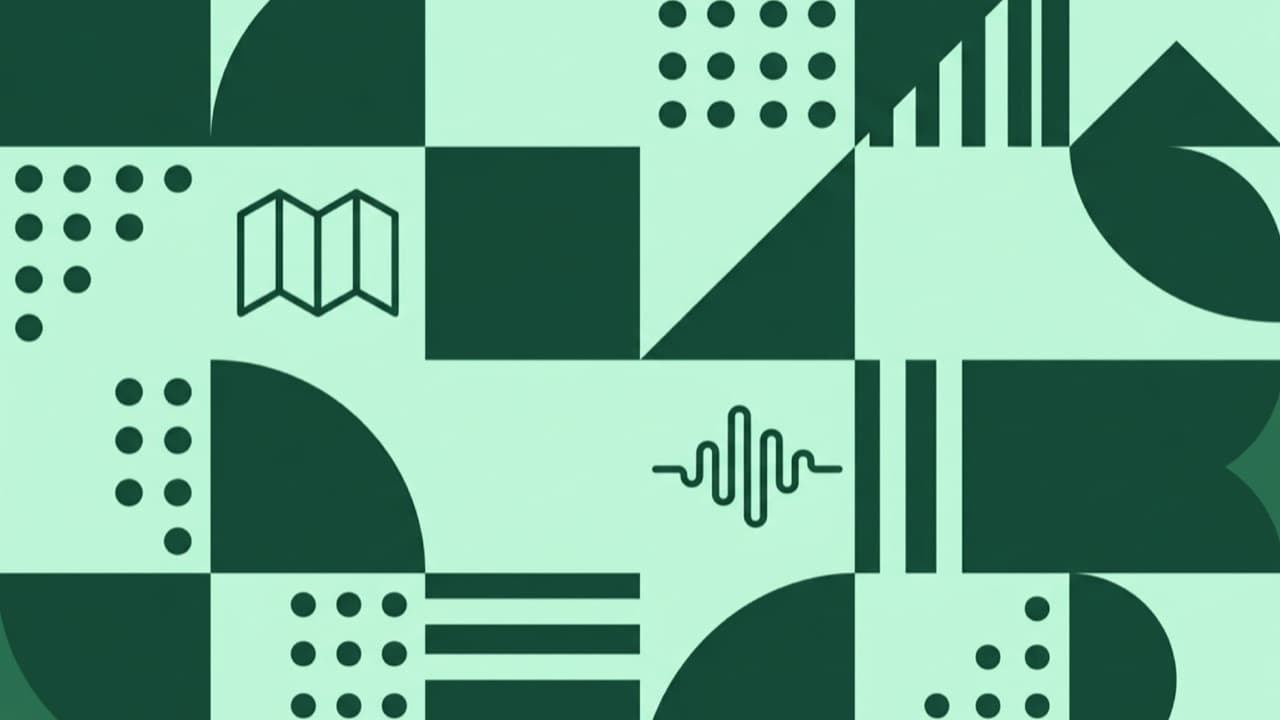 Flat geometric illustration about Siri AI recommending a local business on Apple Maps